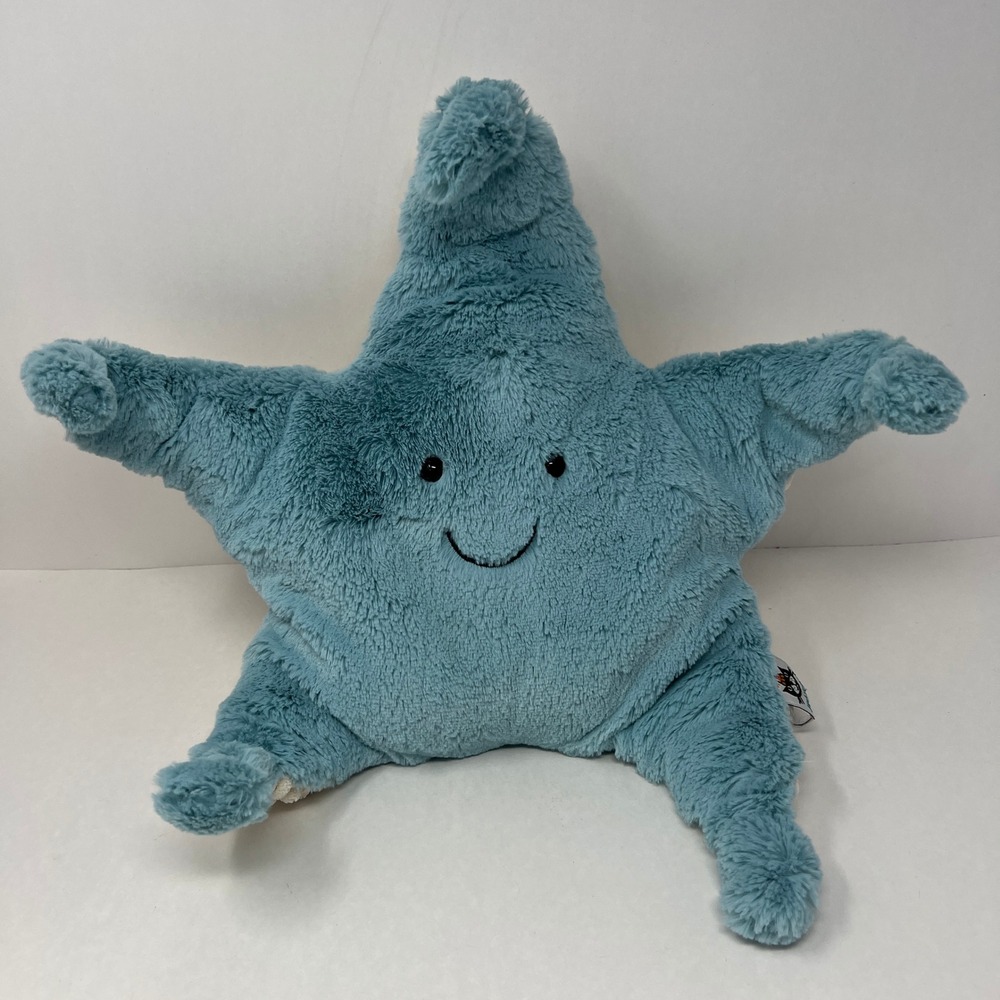 Jellycat Skye Starfish Large Plush Blue Cream Corduroy Toy JCINC3608SH